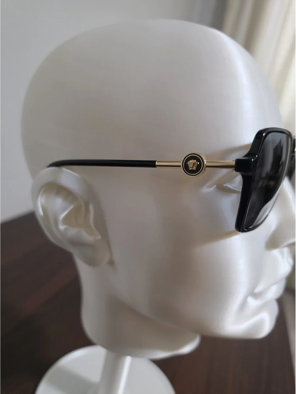 Versace VE4396 GB1/87 Sunglasses Women's Black/Dark Grey Lens Square Shape 58mm